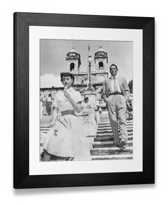 Framed Print : Audrey Hepburn Nibbles Ice Cream Cone Framed Print : Audrey Hepburn Nibbles Ice Cream Cone