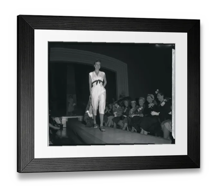 Framed Print : Woman Modelling on Runway Framed Print : Woman Modelling on Runway