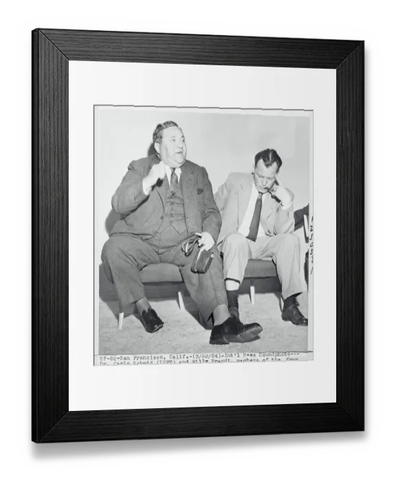 Framed Print : Carlo Schmid with Willy Brandt Framed Print : Carlo Schmid with Willy Brandt