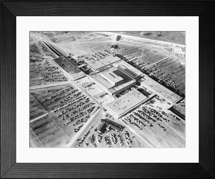 Framed Print : Aerial View of Parked Cars Framed Print : Aerial View of Parked Cars