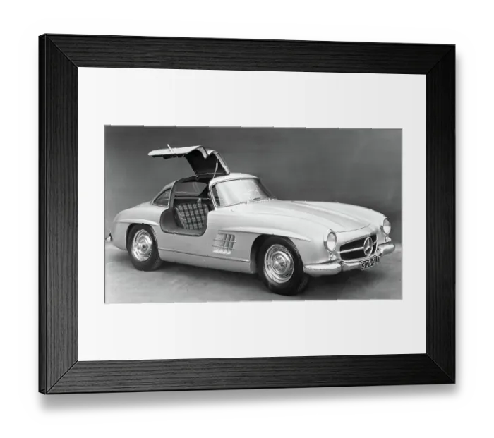 Framed Print : Mercedes-Benz Gullwing-Door Sports Coupe Framed Print : Mercedes-Benz Gullwing-Door Sports Coupe