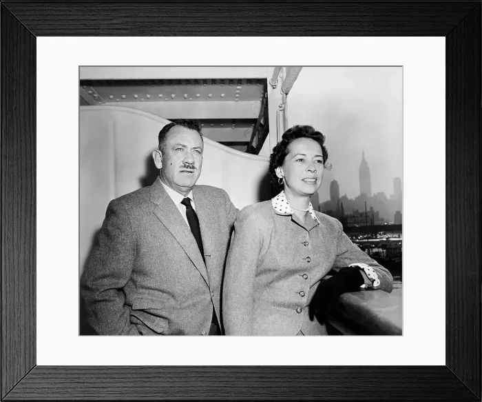 Framed Print : Author John Steinbeck and His Wife Framed Print : Author John Steinbeck and His Wife