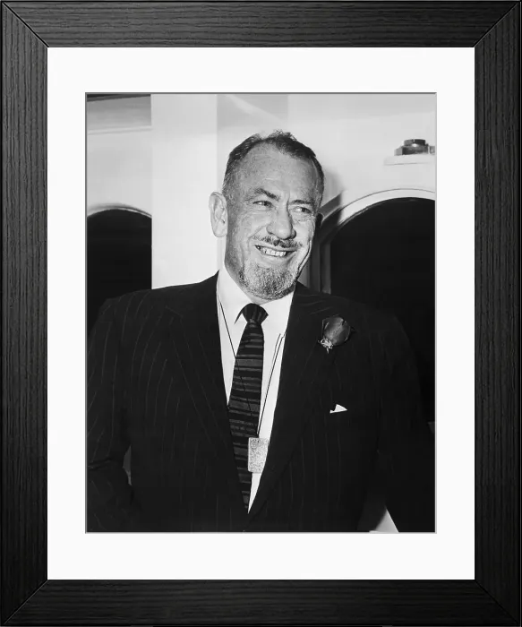 Framed Print : John Steinbeck Smiling on Ship Deck Framed Print : John Steinbeck Smiling on Ship Deck