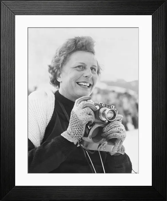 Framed Print : Leni Riefenstahl Holding Camera Framed Print : Leni Riefenstahl Holding Camera