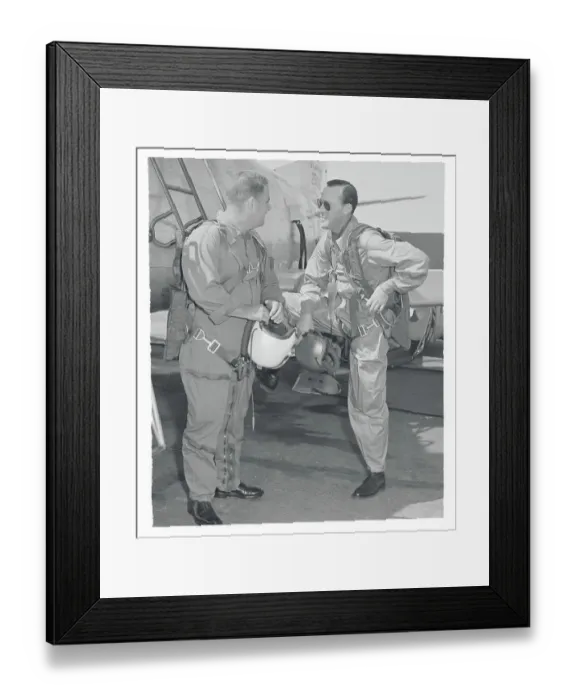 Framed Print : Prince Bernhard Chatting with Joe Lynch