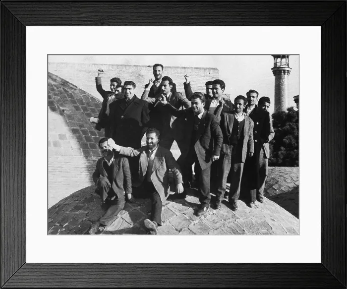 Framed Print : Anti-Communist Mob in Iran with Knives Framed Print : Anti-Communist Mob in Iran with Knives