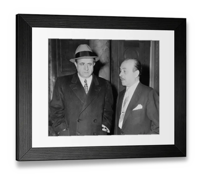 Framed Print : Albert Anastasia and Anthony Calandra Leaving the Federal Building Court Framed Print : Albert Anastasia and Anthony Calandra Leaving the Federal Building Court