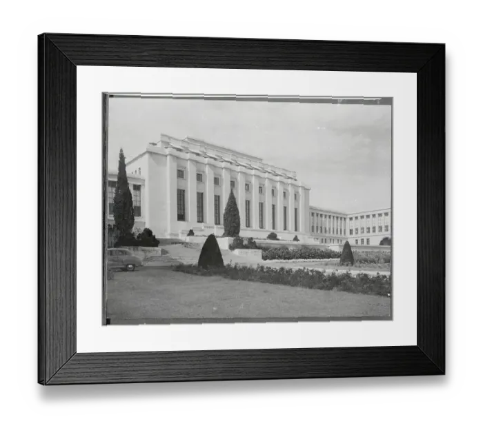 Framed Print : View of Assembly Hall at Palais Des Nations