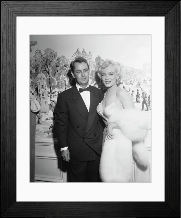 Framed Print : Actress Marilyn Monroe and Alan Ladd Framed Print : Actress Marilyn Monroe and Alan Ladd