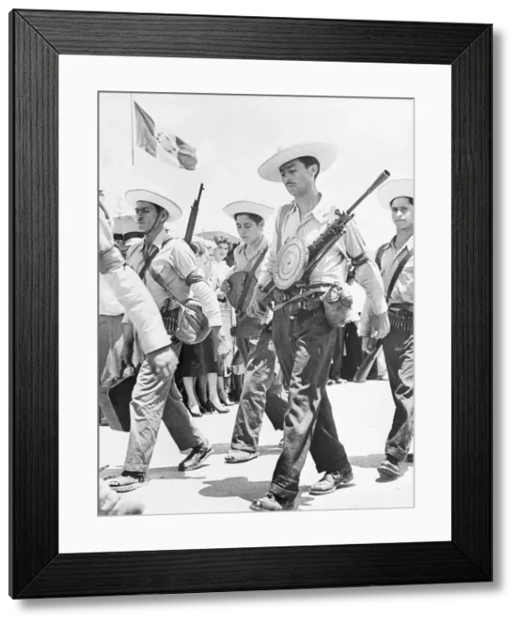 Framed Print : Liberation Soldiers March to Guatemala City Framed Print : Liberation Soldiers March to Guatemala City