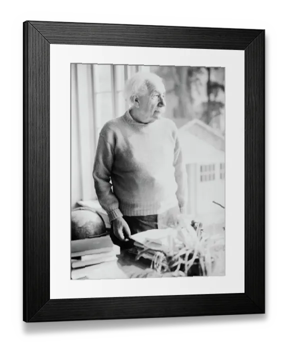Framed Print : Dr. Albert Einstein Poses At Home Framed Print : Dr. Albert Einstein Poses At Home
