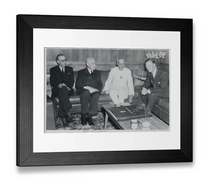 Framed Print : Louis St. Laurent Meeting with Jawaharlal Nehru Framed Print : Louis St. Laurent Meeting with Jawaharlal Nehru