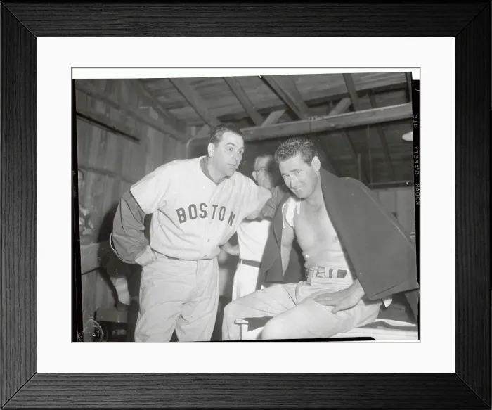 Framed Print : Ted Williams with Lou Boudreau Framed Print : Ted Williams with Lou Boudreau
