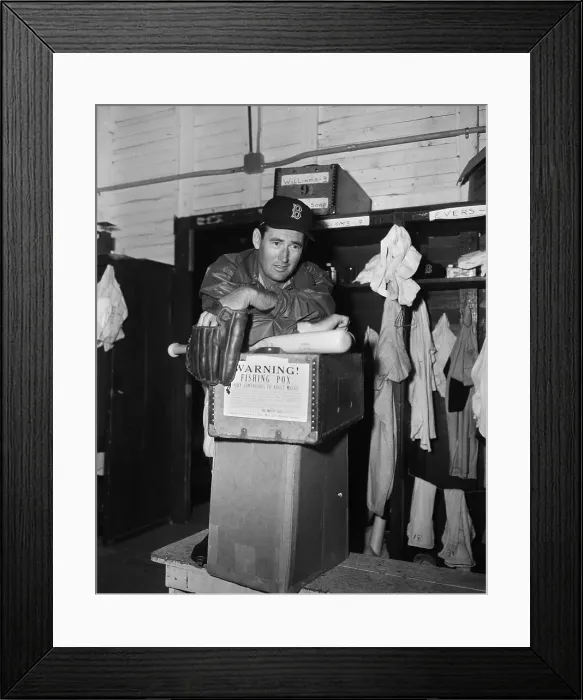Framed Print : Ted Williams in Locker Room Framed Print : Ted Williams in Locker Room