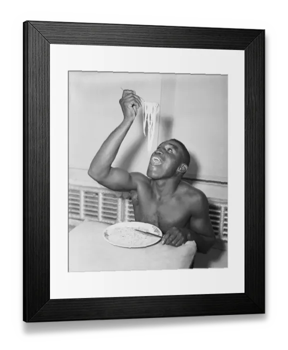 Framed Print : Jimmy Carter Eating Spaghetti Framed Print : Jimmy Carter Eating Spaghetti