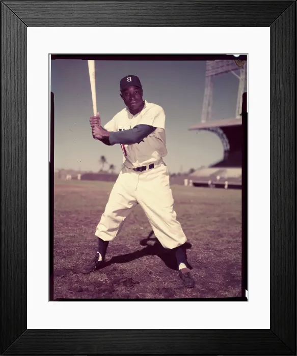 Framed Print : Edmundo Sandy Amoros with Baseball Bat Framed Print : Edmundo Sandy Amoros with Baseball Bat