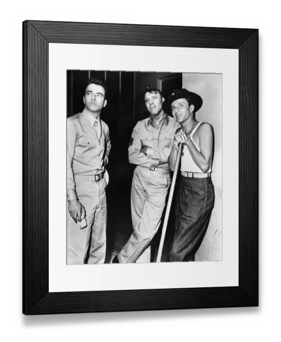 Framed Print : From Here to Eternity Costars Clift, Lancaster, and Sinatra Framed Print : From Here to Eternity Costars Clift, Lancaster, and Sinatra