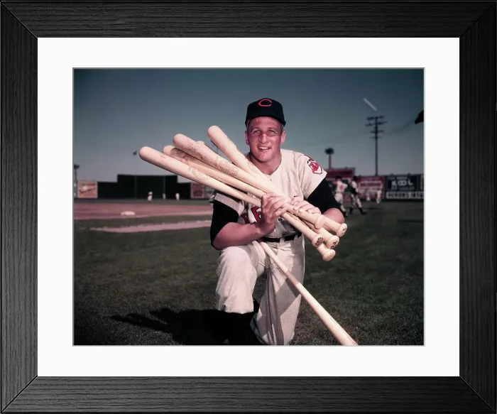 Framed Print : Al Rosen Holding Several Baseball Bats Framed Print : Al Rosen Holding Several Baseball Bats