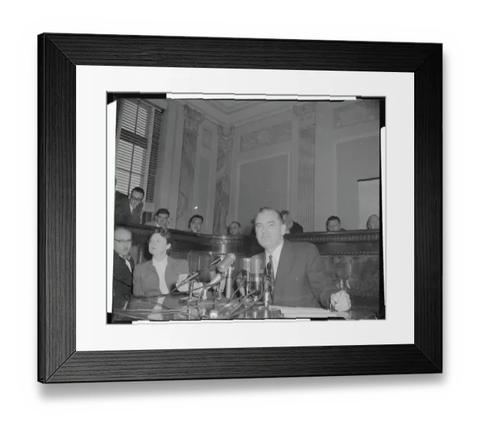 Framed Print : McCarthy Chairman of the Senate Investigations Subcommittee Framed Print : McCarthy Chairman of the Senate Investigations Subcommittee