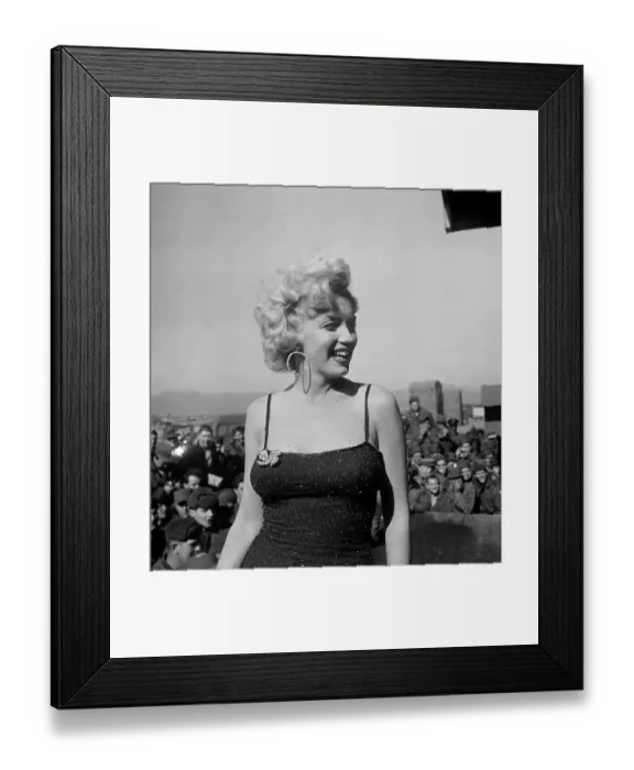 Framed Print : Marilyn Entertaining Troops Framed Print : Marilyn Entertaining Troops