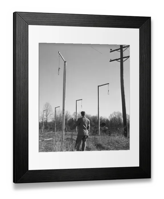 Framed Print : Gallows Up In Man'S Backyard