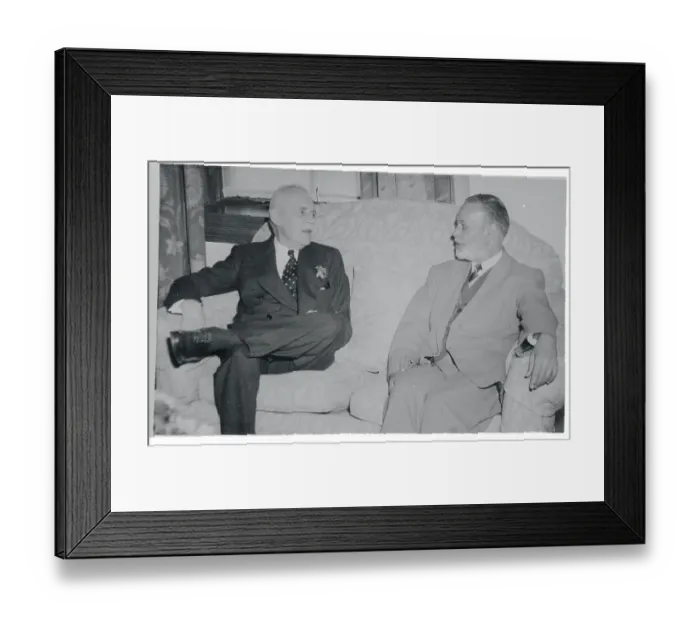 Framed Print : Louis St. Laurent Meeting with Mohammed Zafrulla Khan Framed Print : Louis St. Laurent Meeting with Mohammed Zafrulla Khan