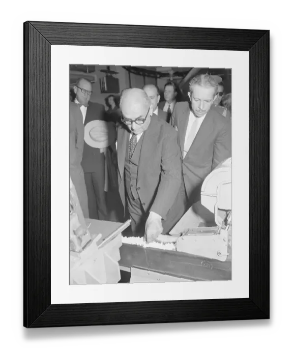 Framed Print : Celal Bayar at Tobacco Plant