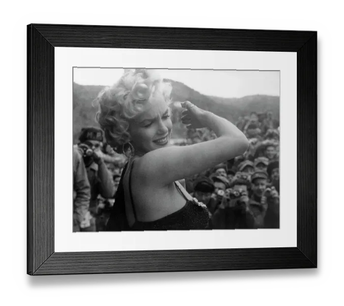 Framed Print : Marilyn Monroe Entertaining the Troops Framed Print : Marilyn Monroe Entertaining the Troops