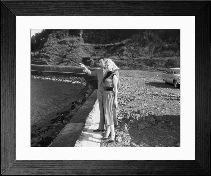 Framed Print : J.Dimaggio & M.Monroe Standing By Water Framed Print : J.Dimaggio & M.Monroe Standing By Water