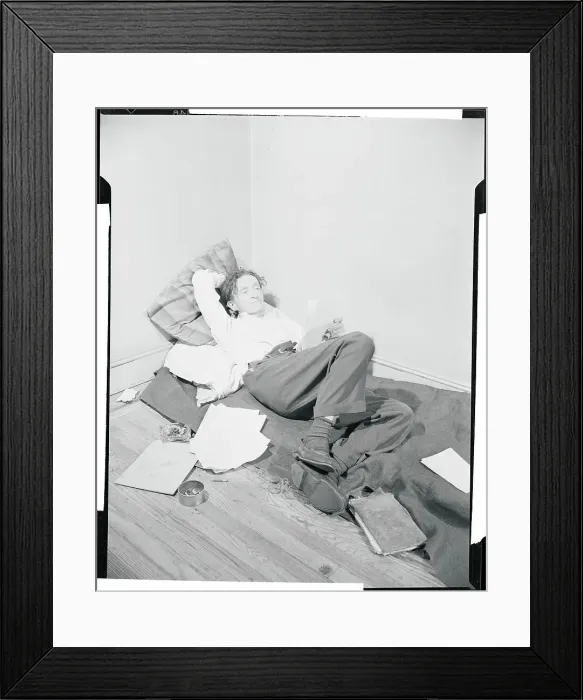 Framed Print : Max Bodenheim Relaxing on a Mattress Framed Print : Max Bodenheim Relaxing on a Mattress