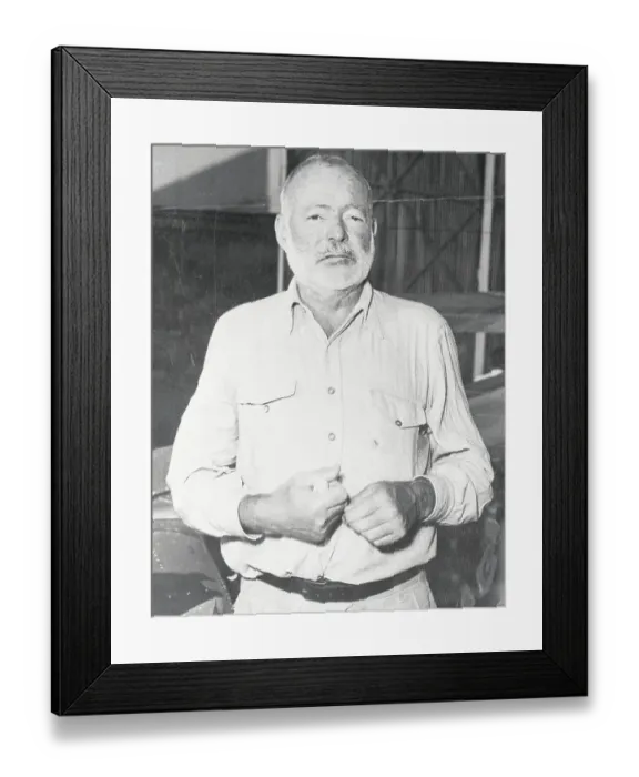Framed Print : Portrait of Ernest Hemingway Framed Print : Portrait of Ernest Hemingway