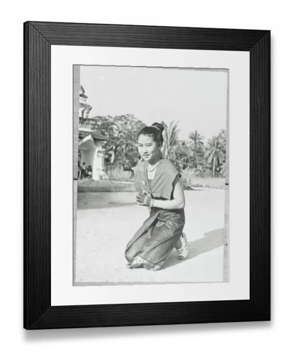 Framed Print : Laotian Girl Kneeling in Prayer Framed Print : Laotian Girl Kneeling in Prayer