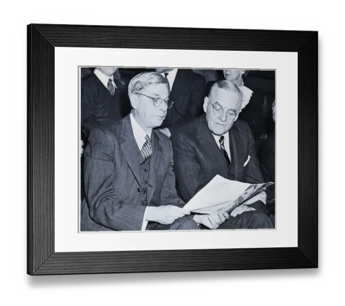 Framed Print : John Foster Dulles And James B Conant Framed Print : John Foster Dulles And James B Conant