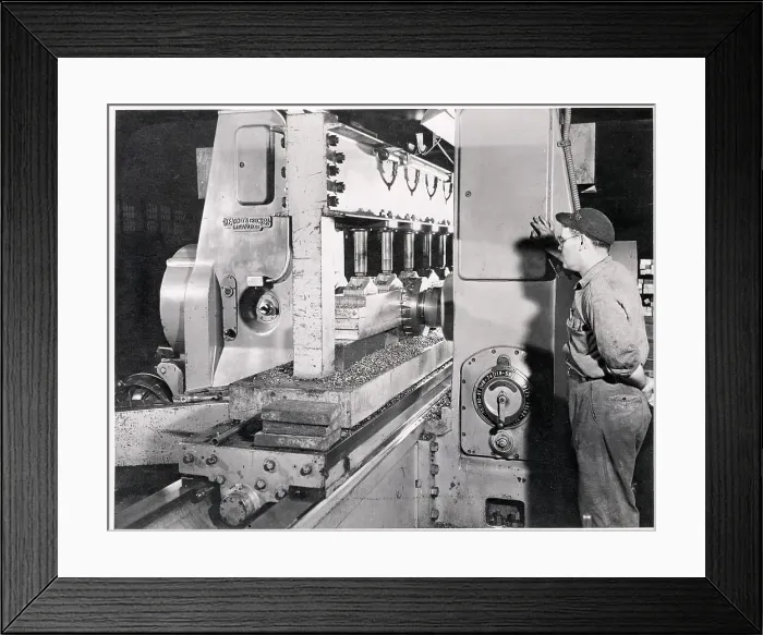 Framed Print : Duples Steel Milling Machine