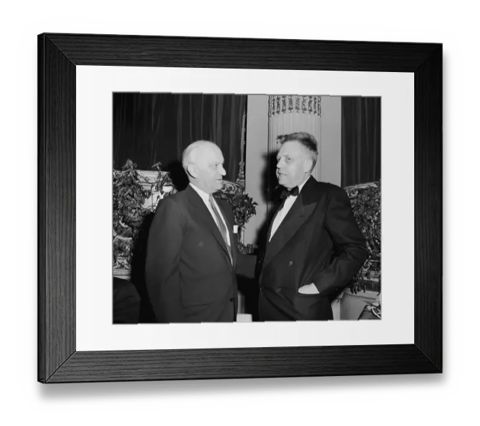 Framed Print : Milton Weil Greeting Dr. Alfred Kinsey