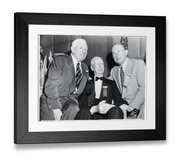 Framed Print : Connie Mack and Fellow Baseball Old-Timers Framed Print : Connie Mack and Fellow Baseball Old-Timers