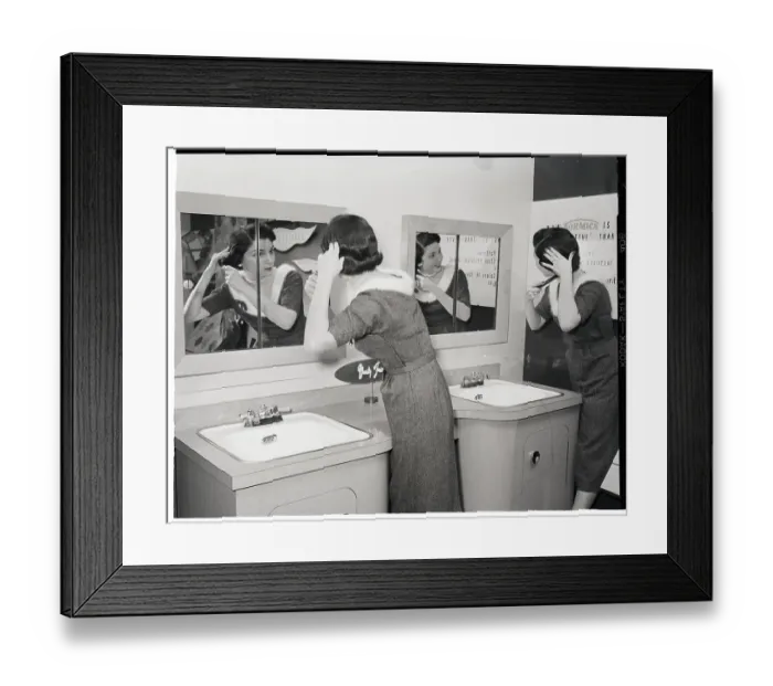 Framed Print : Twins In The Bathroom Framed Print : Twins In The Bathroom