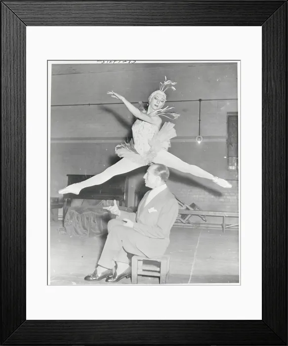 Framed Print : Prima Ballerina Rosella Hightower Jumping by Marquis De Cuevas