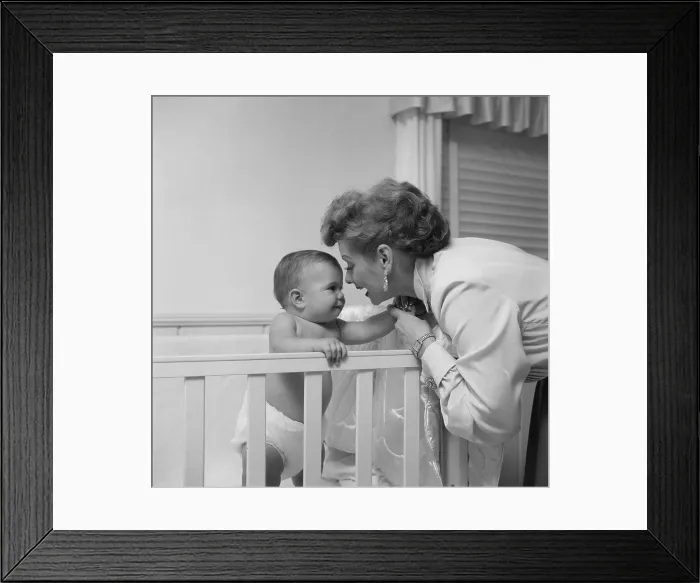 Framed Print : Lucille Ball Playing with Son Desi Framed Print : Lucille Ball Playing with Son Desi