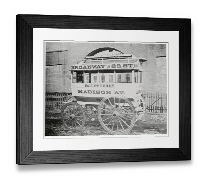 Framed Print : View of Old Trolley Omnibus Framed Print : View of Old Trolley Omnibus