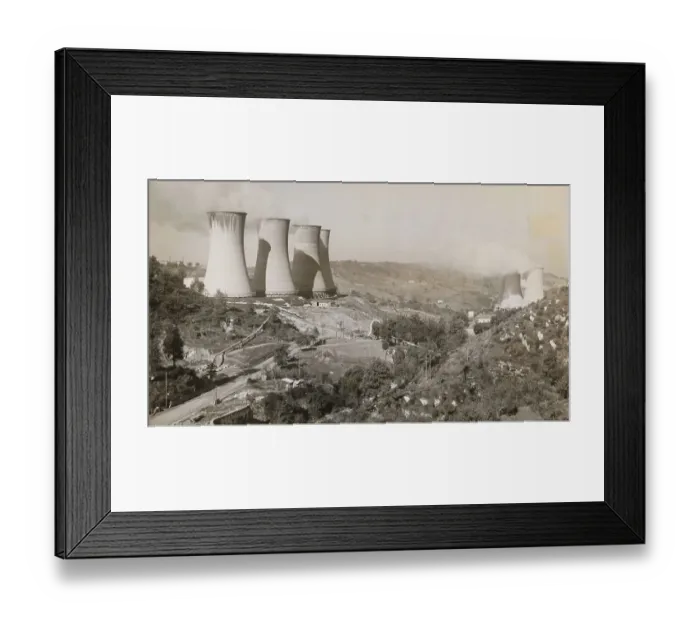 Framed Print : Power Plant on Hillside