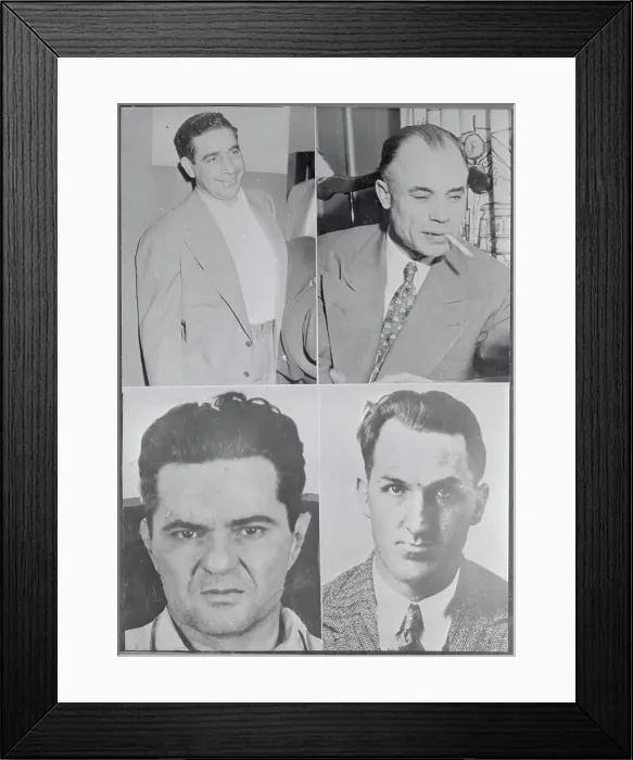 Framed Print : Superimposed Portraits of Suspects Framed Print : Superimposed Portraits of Suspects