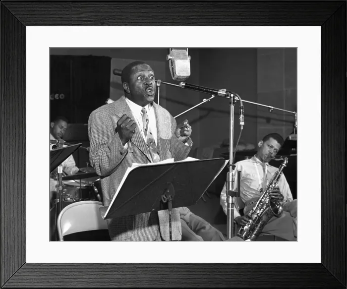 Framed Print : Louis Jordan In A Recording Session Framed Print : Louis Jordan In A Recording Session
