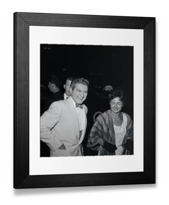 Framed Print : Liberace Laughing with His Sister Ann Cole Framed Print : Liberace Laughing with His Sister Ann Cole