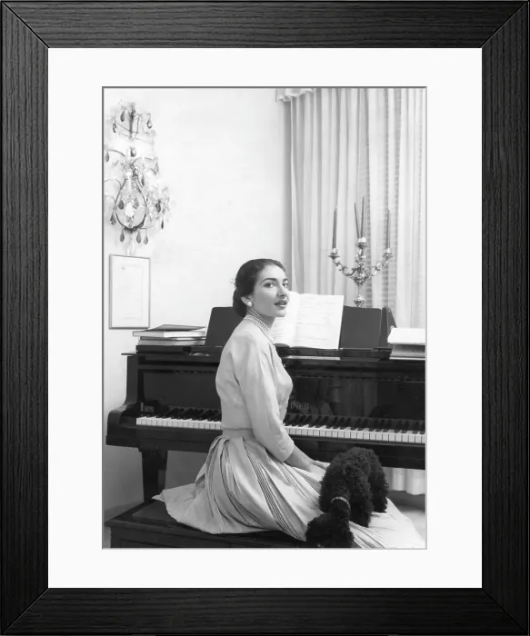 Framed Print : Maria Callas Sits At Piano Framed Print : Maria Callas Sits At Piano