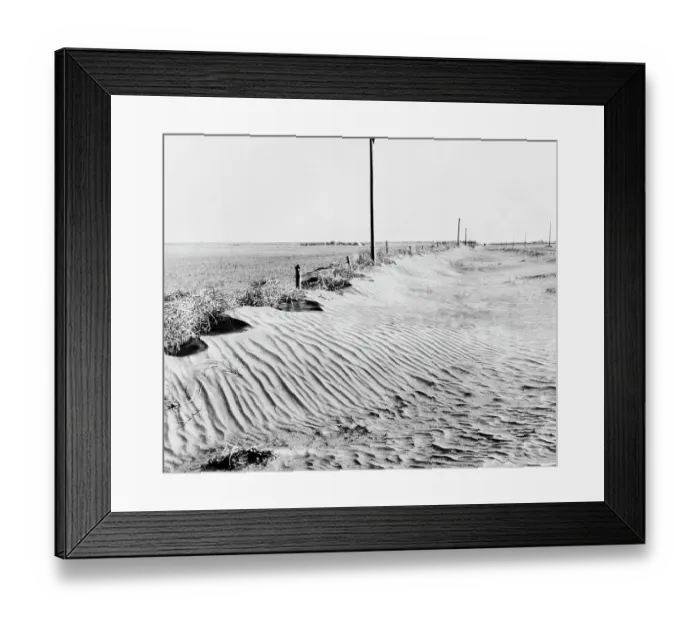 Framed Print : Kansas Road After A Dust Storm Framed Print : Kansas Road After A Dust Storm