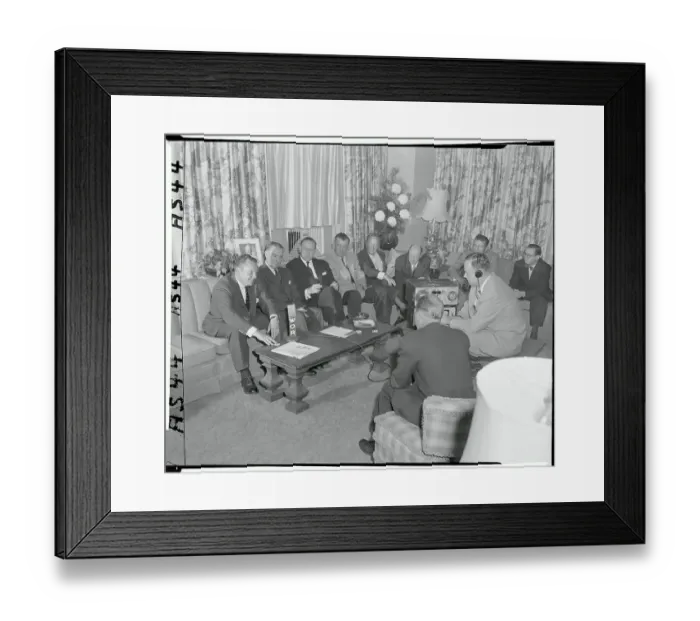 Framed Print : Harry Wismer Interviewing Nat Holman Framed Print : Harry Wismer Interviewing Nat Holman