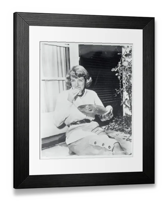 Framed Print : Rosemary Clooney Eating a Hot Dog Framed Print : Rosemary Clooney Eating a Hot Dog
