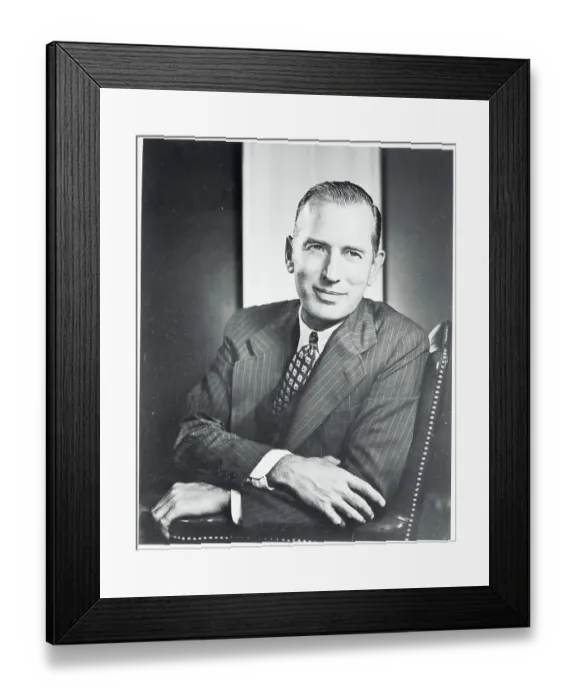 Framed Print : Businessman Crawford H. Greenwalt Posing in Chair