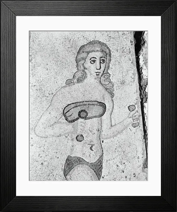 Framed Print : Detail of Young Women Exercising Late Antique Roman Mosaic Framed Print : Detail of Young Women Exercising Late Antique Roman Mosaic